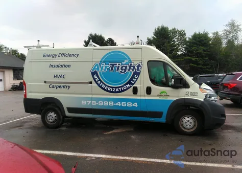 2021 Ram Promaster 2500 High Roof 159 Wb from USA, damaged, VIN 3C6LRVDG4ME527924